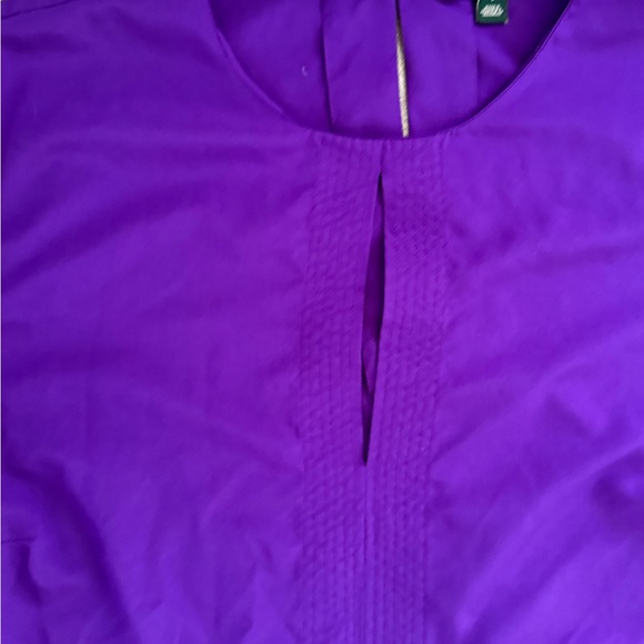 Ralph Lauren Purple Mandarin Collar Tunic Blouse - Picture 5 of 9